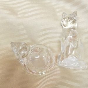 Lenox Crystal salt and pepper shakers.